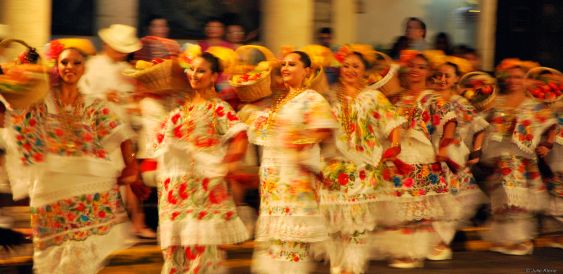 September : folklore dances in Merida, Mexico