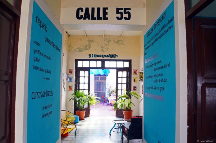 Calle 55 crêperie entrance, Merida, Mexico