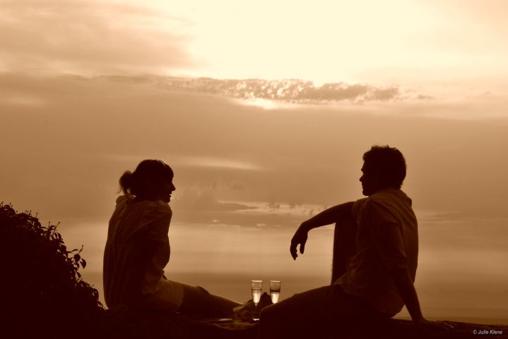 couple at sunset, France