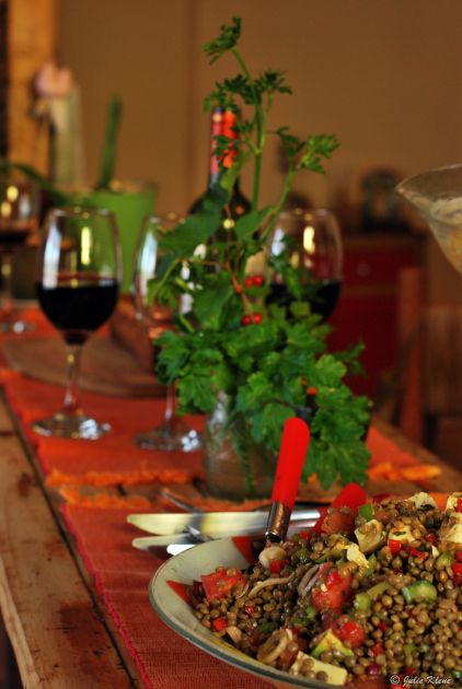 diner with friends, Puerto Natales, Chile