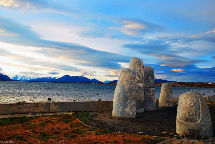 sunset in Puerto Natales, Chile