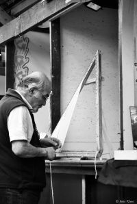 poncho making at arts&crafts market, Ushuaia, Argentina