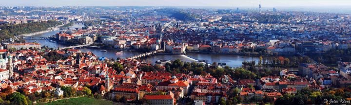 Prague from Petrin Tower, Czech Republic