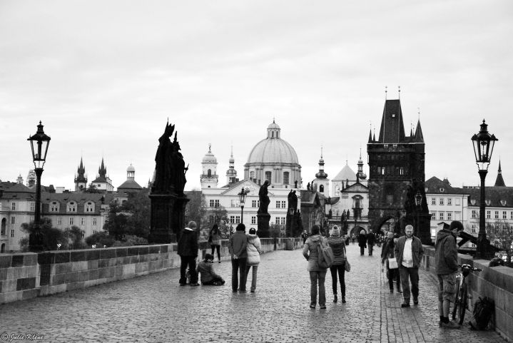 sunrise over Charles Bridge, Prague, Czech Republic