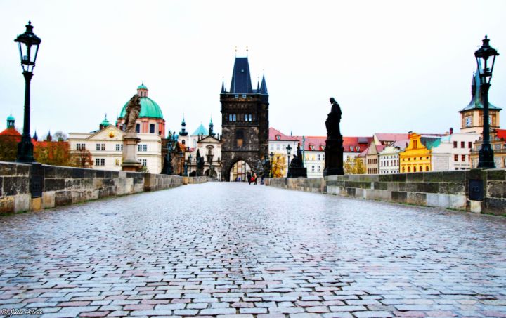 sunrise over Charles Bridge, Prague, Czech Republic