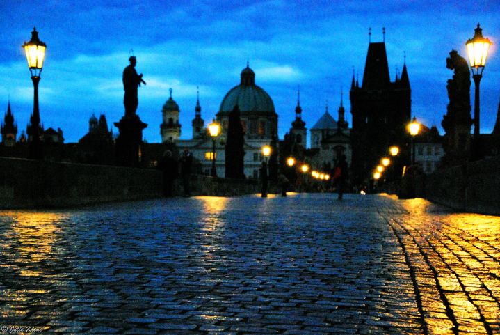 sunrise over Charles Bridge, Prague, Czech Republic