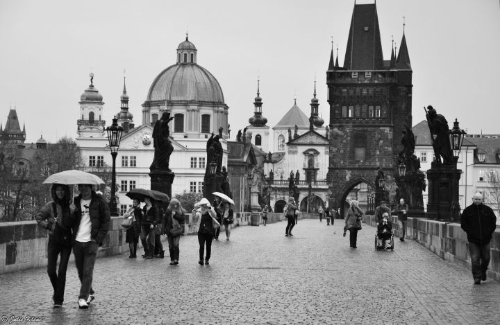 sunrise over Charles Bridge, Prague, Czech Republic