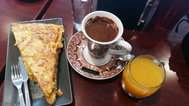 El Camino - Day 37, a bar in Santiago de Compostela, Spain